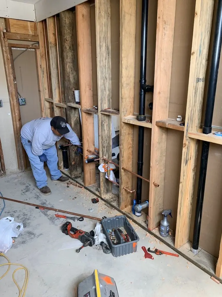 Commercial rough-in plumbing for Water Heater Replacement in Rehoboth